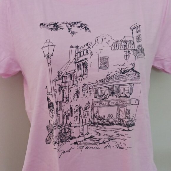 Vintage Cotton French Cafe t-shirt - Picture 2 of 7